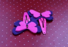 Beautiful Assorted Set of Felt Butterflies Hair Pins