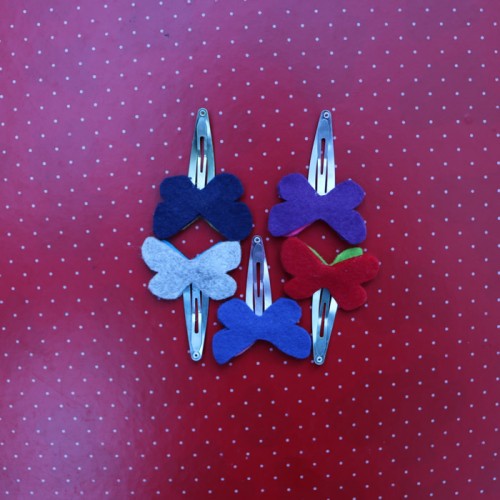 Butterfly hair felt pins